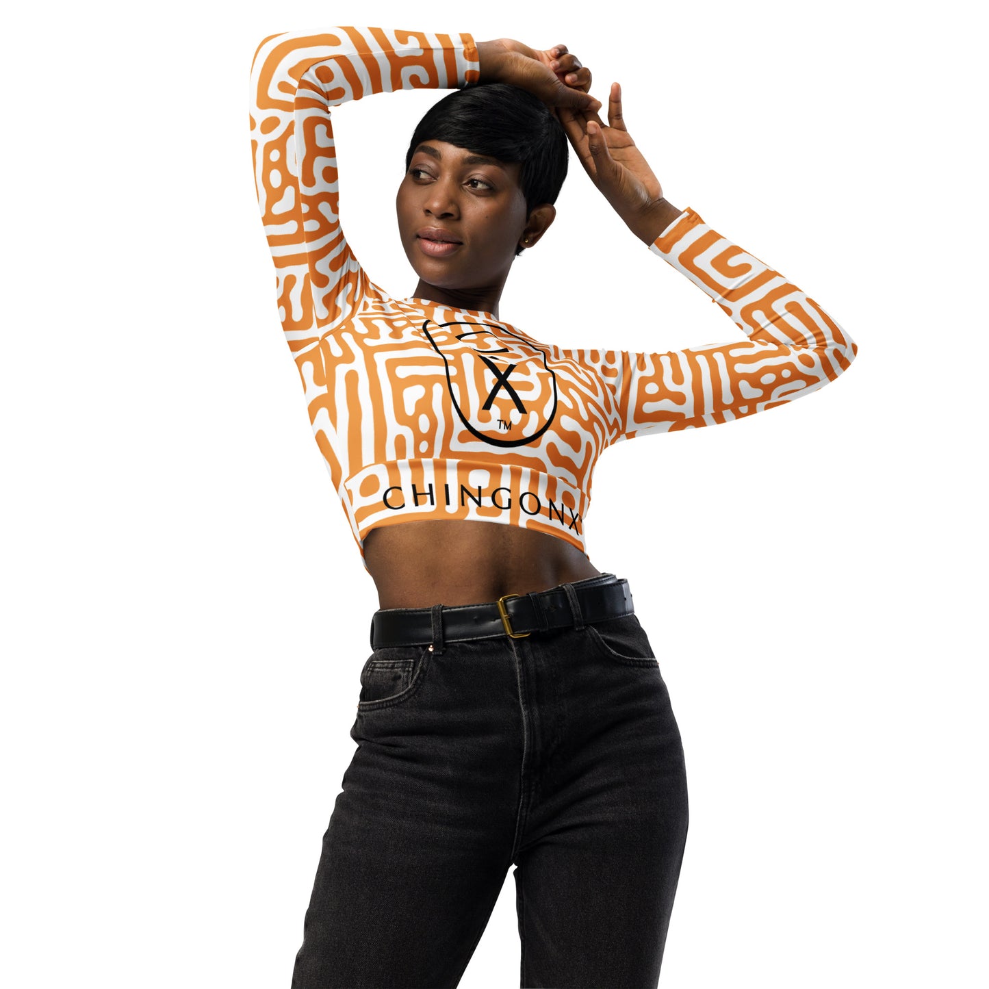 Chingonx Recycled long sleeve crop top- Sol